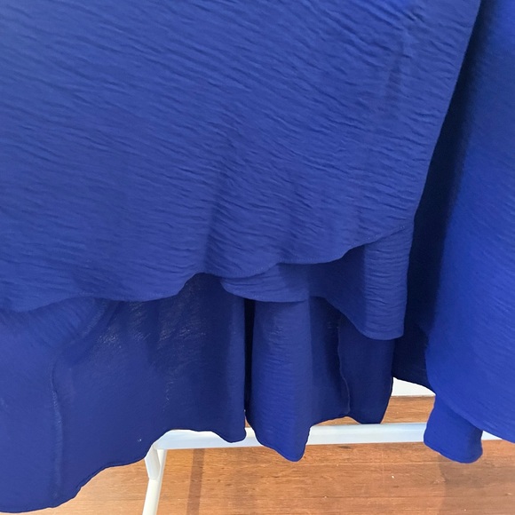 NWT DKNY cobalt blue front wrap v neck dress - size 12 - Picture 7 of 11